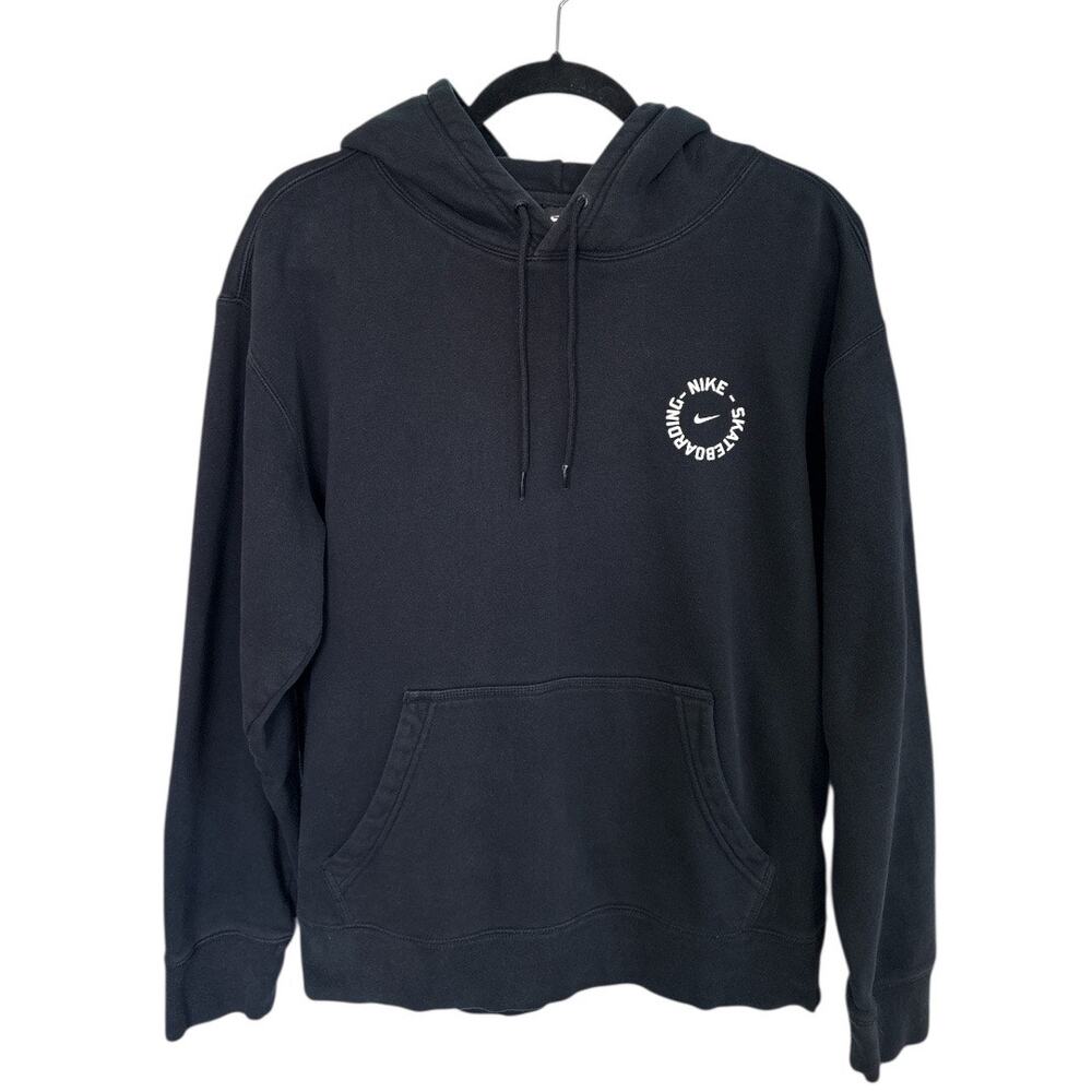 Nike Men's SB Swoosh Logo Pullover Hoodie Black Size Medium Skateboarding